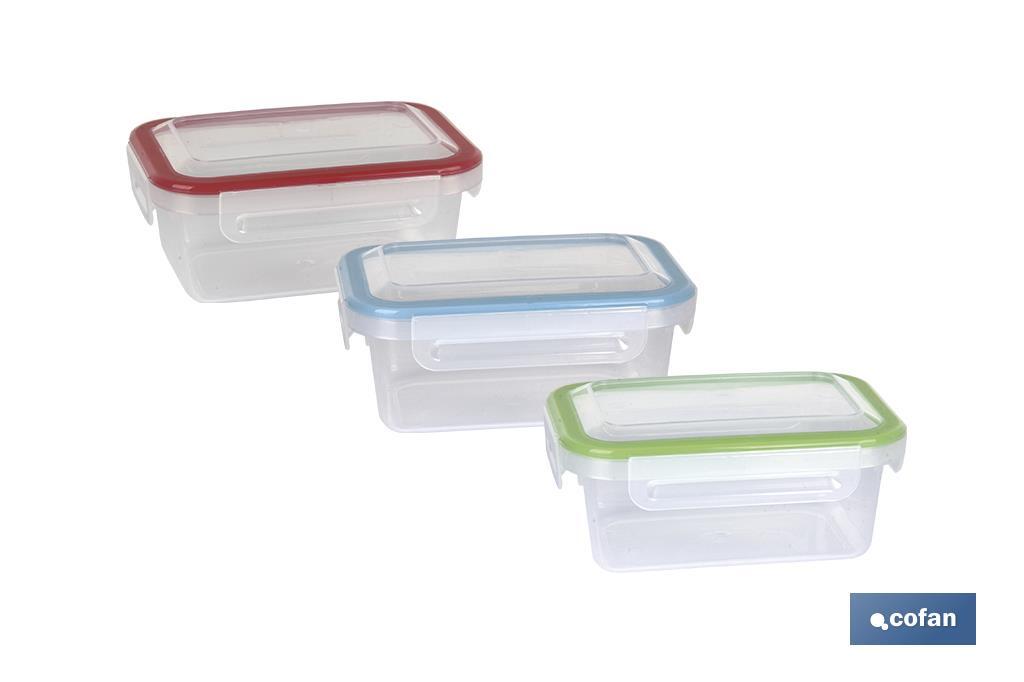 FIAMBRERA AZUL RECTANGULAR CON JUNTA BI-MATERIA  MODELO YUBA 1 L (PACK: 1 UDS)